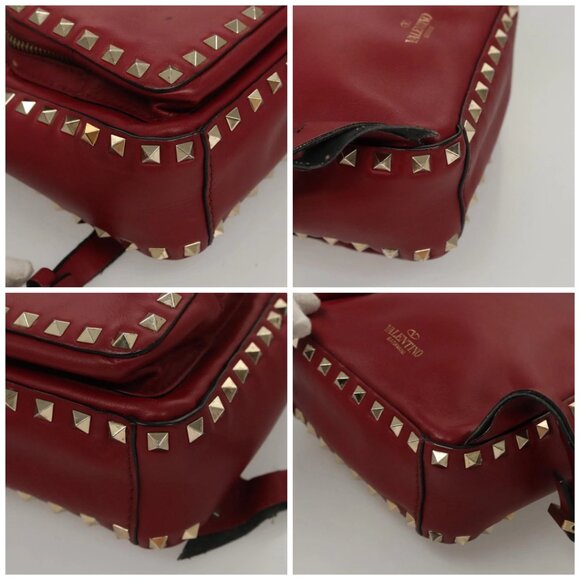 VALENTINO Backpack Leather Red Auth - Picture 16 of 16